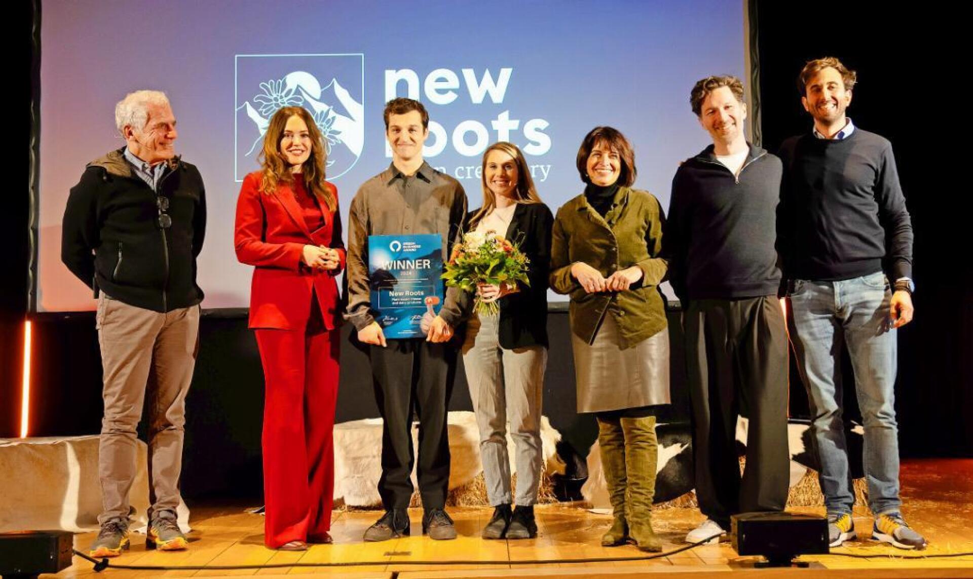 Finalists of the Green Business Award with presenter and jury member Patrizia Laeri. PHOTO: SUPPLIED