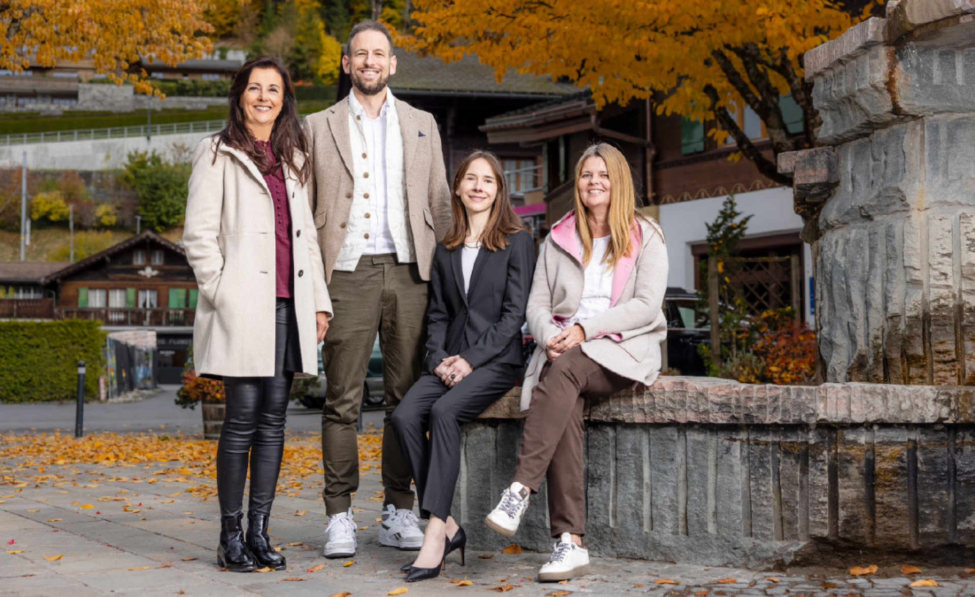 The Gstaad team, from left : Maryline Matti, Pascal Zysset, Livia Michel and Andrea Künzi. - Das Bild wird blockiert. – Möglicherweise durch einen aktiven Adblocker.
