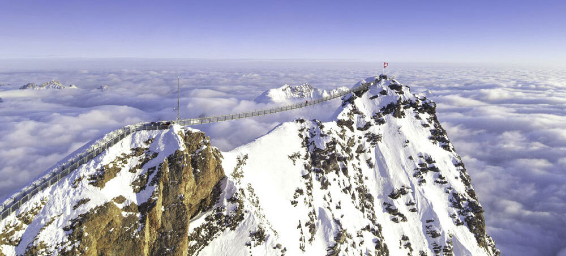 The Peak Walk is a popular destination on the Glacier3000 both winter and summer | Photo courtesy of Glacier300