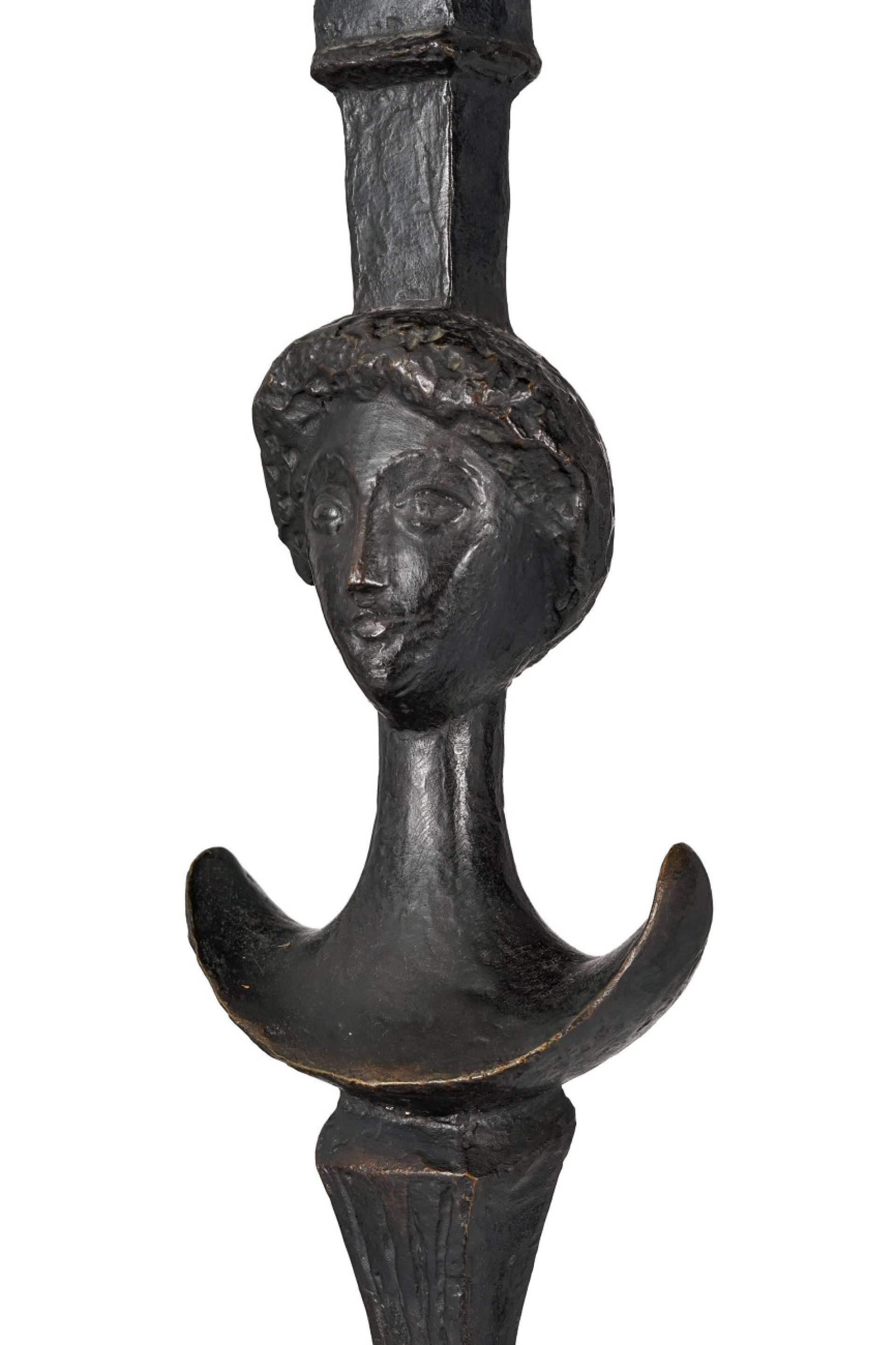 ’Figure’ Floor Lamp (’Tête de femme’), 1933 impressed and monogrammed AG 02 by LBERTO GIACOMETTI (1901-1966) the Giacometti Foundation, Paris Height: 153.5 cm bronze 