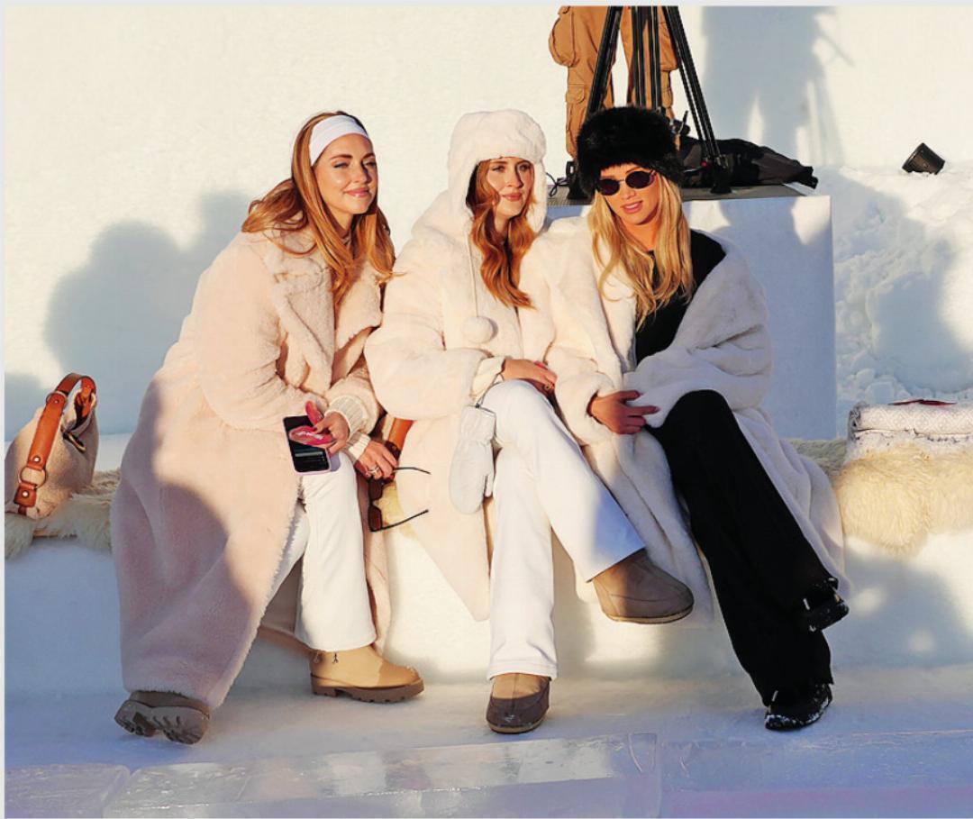 Chiara Ferragni (left) also attended the fashion show in Gstaad. She is the face of Guess’ Spring/Summer 2026 campaign and has 28 million followers on Instagram. Chiara Ferragni (left) also attended the fashion show in Gstaad. She is the face of Guess’ Spring/Summer 2026 campaign and has 28 million followers on Instagram.