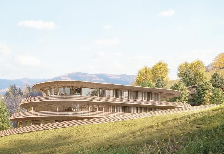 Visualisation of Gstaad House on Lauenenstrasse. PHOTO: FOSTER   PARTNERS