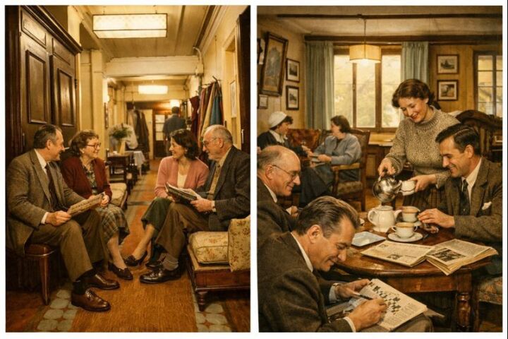 This is how I imagine the salon, crossword puzzles solved over a strong cup of tea