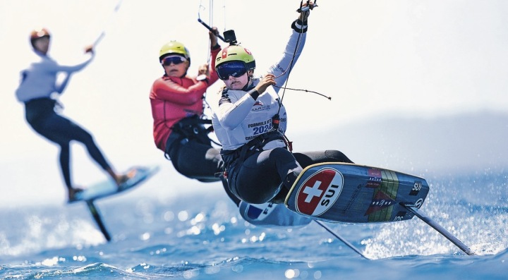 Elena Lengwiler at the Kite World Championship. Photograph: ROBERT HAJDUK