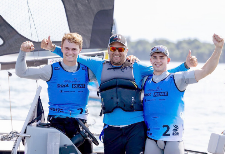 Joshua Richner and Nilo Schärer won the 49er class at Kiel Week 2026 |