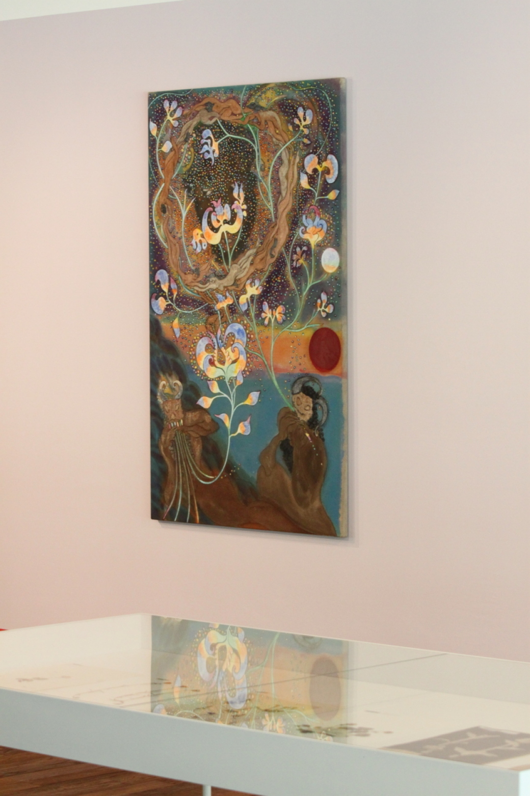 Chris Ofili approaches nature through a more dreamlike, mythological lens and the canvas looks like he was painting in velvet Chris Ofili approaches nature through a more dreamlike, mythological lens and the canvas looks like he was painting in velvet