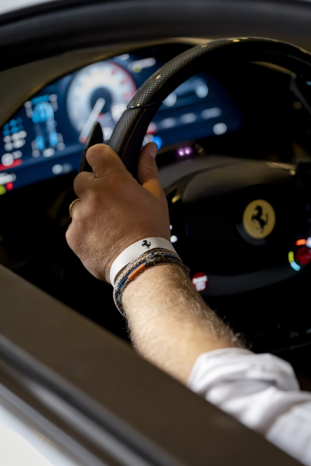 "I noticed that after the day was over, I had rarely moved my hands from the wheel during the session." | All photos courtesy of Ferrari "I noticed that after the day was over, I had rarely moved my hands from the wheel during the session." | All photos courtesy of Ferrari