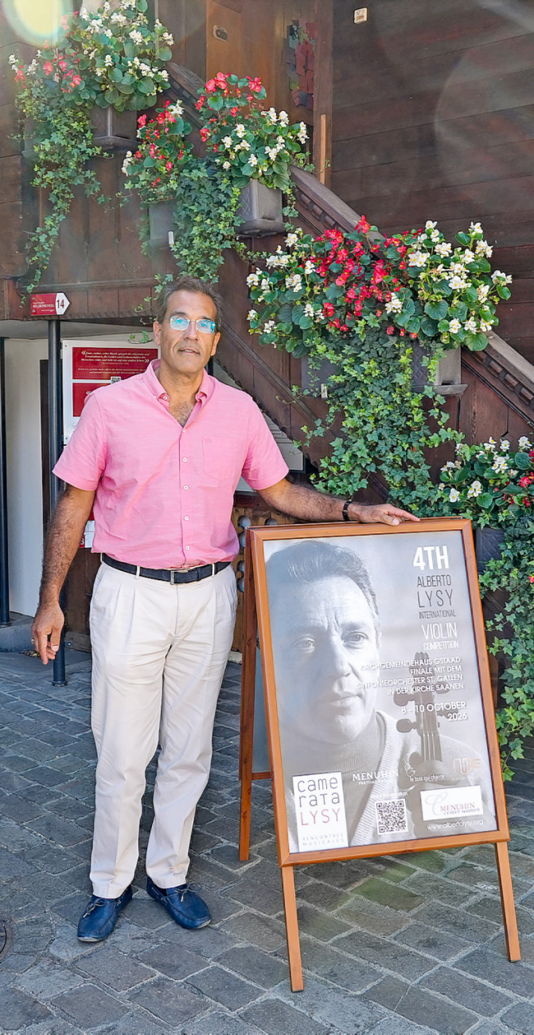 Çetin Köksal, President of the Menuhin Center Saanen, is one of the driving forces behind the Alberto Lysy International Violin Competition. PHOTO: MAXIME VÖGELE Çetin Köksal, President of the Menuhin Center Saanen, is one of the driving forces behind the Alberto Lysy International Violin Competition. PHOTO: MAXIME VÖGELE