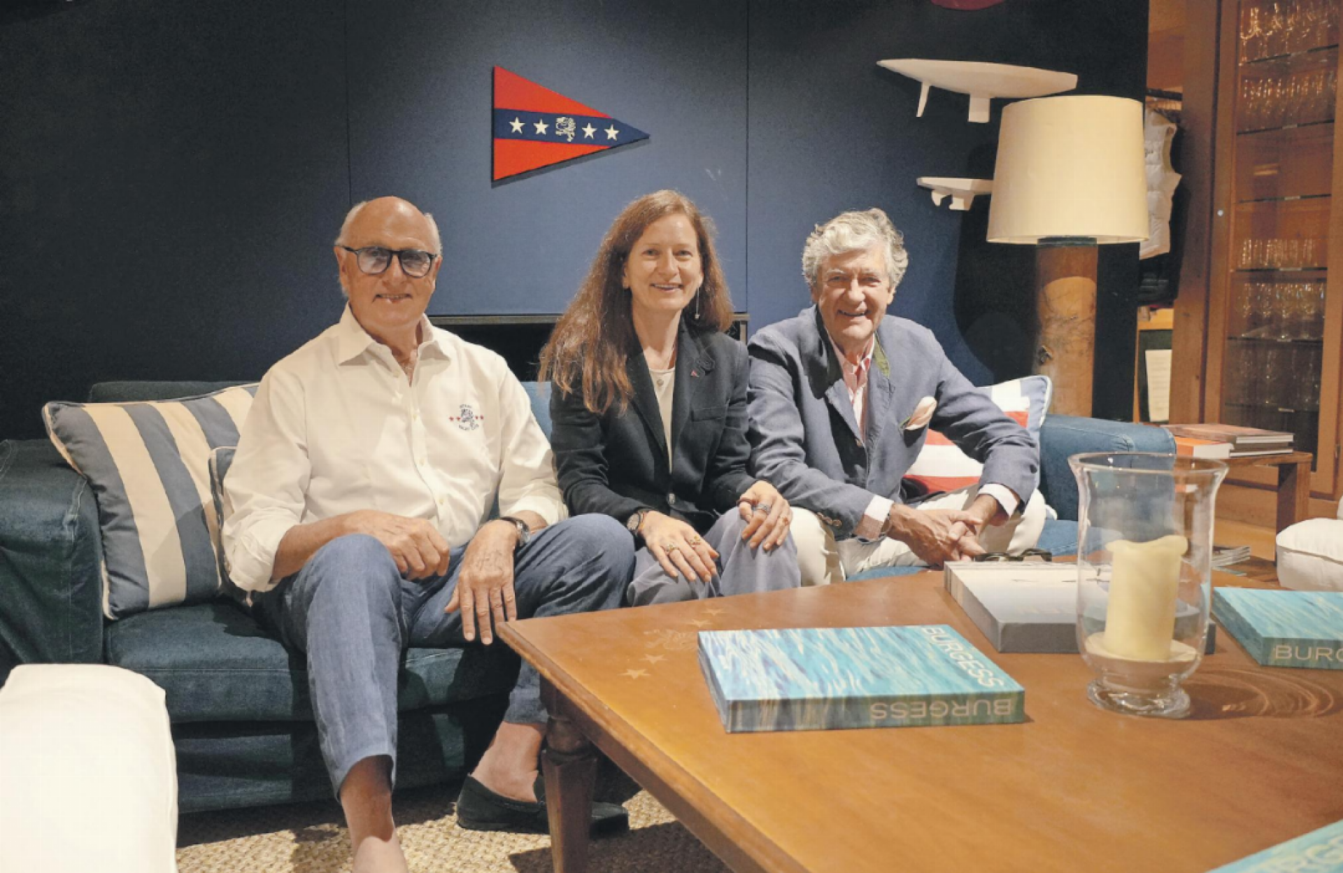 Hosting the evening: (from left) Rear Commodore Alejandro Dahlhaus, Managing Director Cindy Schönrich and Commodore Manrico Iachia of the Gstaad Yacht Club. PHOTOS: SONJA WOLF